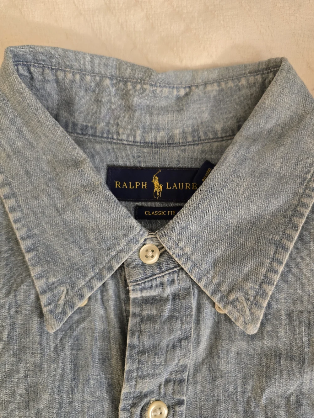 Ralph Lauren Men’s Light Blue Button-Down Shirt - Classic Long Fit